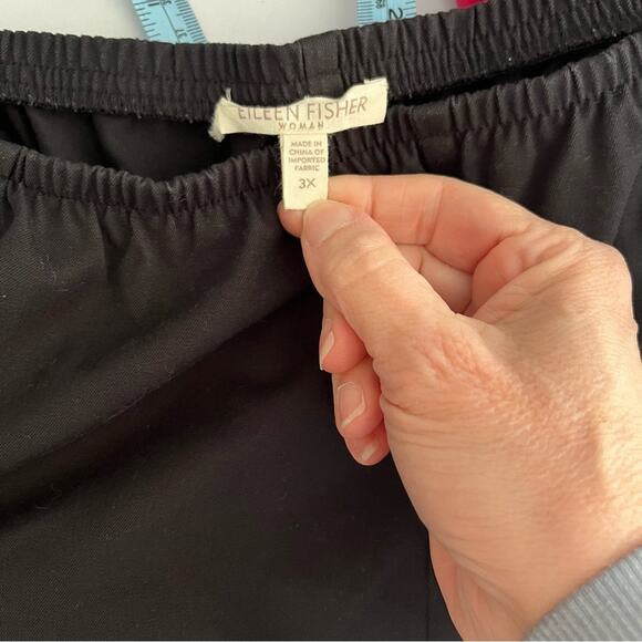 Eileen Fisher Black Cropped Pants Side Zip 3X - Picture 2 of 6